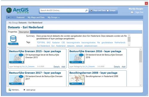Arcgis Online Datasets Esri Nederland